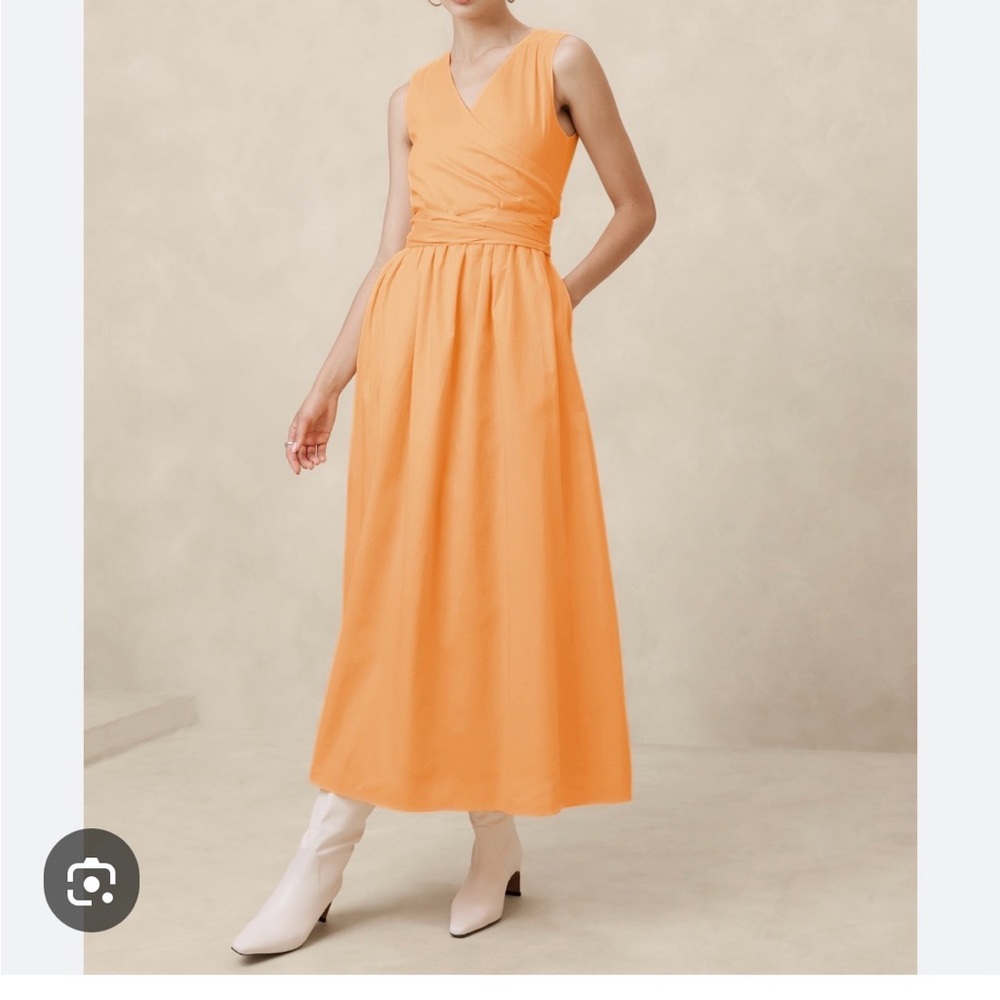 Banana Republic Vibrant Orange Maxi Dress